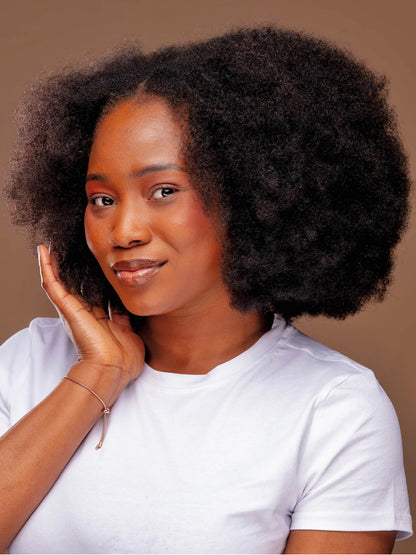 Perruque Ouverte (U-Part) Afro Naturelle Réaliste - 16 pouces